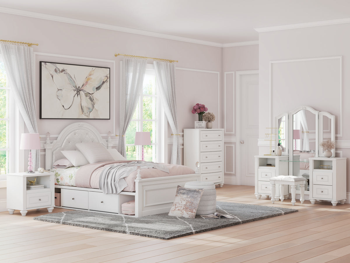 J&M Furniture - Ashley Furniture - Kozlani Nightstand - One Drawer Night Stand / White - PCB1819-91