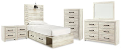 J&M Furniture - Ashley Furniture - Cambeck Twin Panel Bed with Storage, Dresser, Mirror, Chest and 2 Nightstands - Twin Panel Bed with Storage, Dresser, Mirror, Chest and 2 Nightstands - B192B123