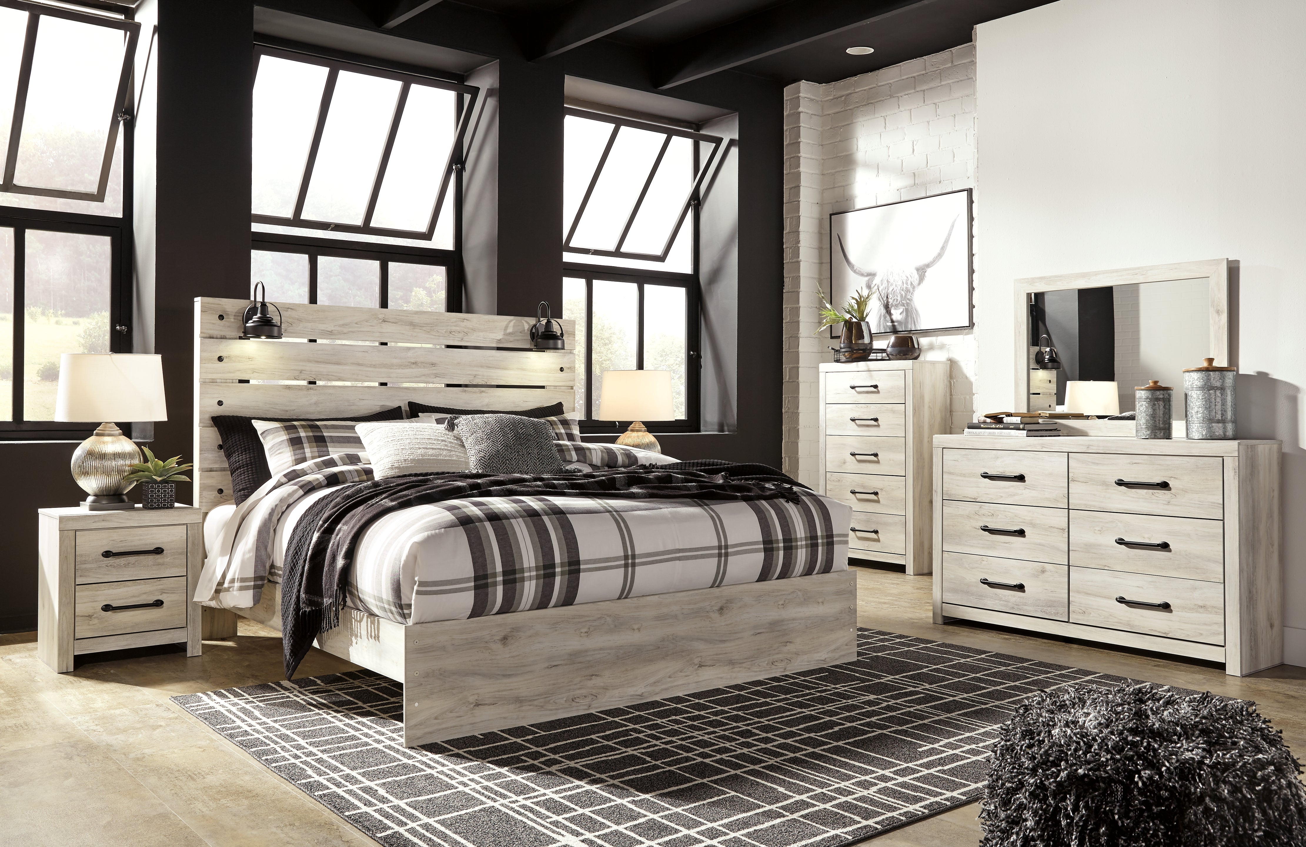 J&M Furniture - Ashley Furniture - Cambeck King Panel Bed, Dresser, Mirror, Chest and 2 Nightstands - King Panel Bed, Dresser, Mirror, Chest and 2 Nightstands - B192B102