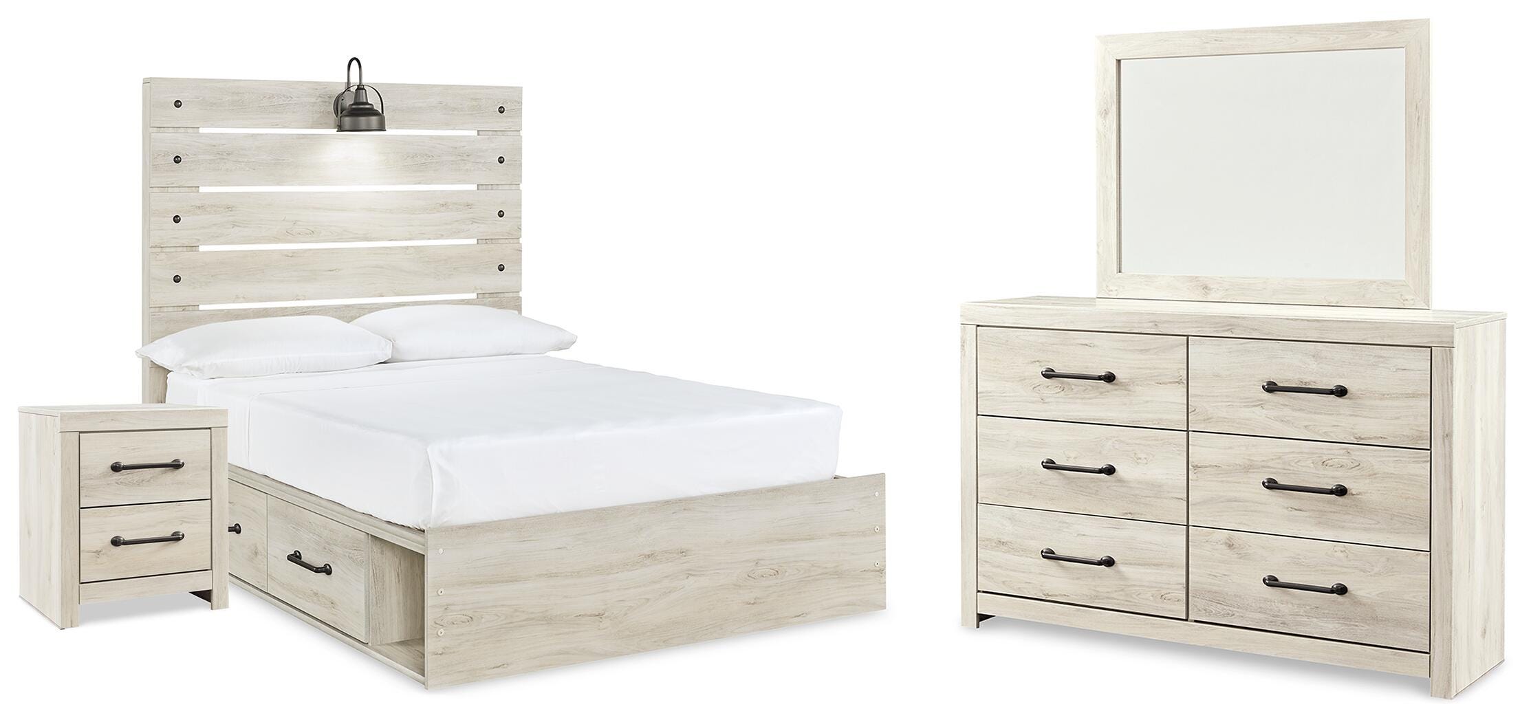 J&M Furniture - Ashley Furniture - Cambeck Full Panel Bed with Storage, Dresser, Mirror and Nightstand - Full Panel Bed with Storage, Dresser, Mirror and Nightstand - B192B116