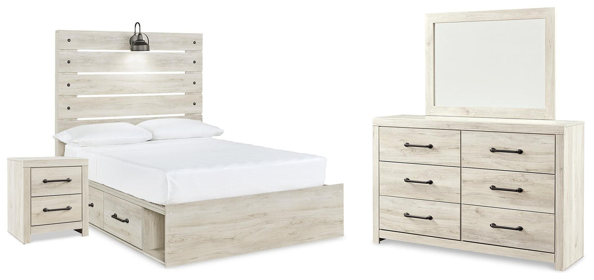 J&M Furniture - Ashley Furniture - Cambeck Full Panel Bed with Storage, Dresser, Mirror and Nightstand - Full Panel Bed with Storage, Dresser, Mirror and Nightstand - B192B116