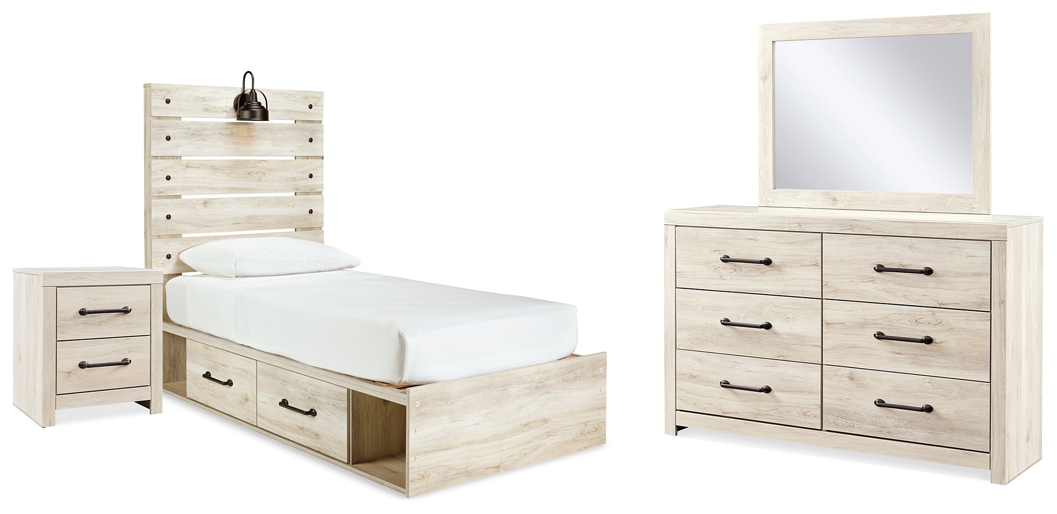 J&M Furniture - Ashley Furniture - Cambeck Twin Storage Bed, Dresser, Mirror and Nightstand - Twin Storage Bed, Dresser, Mirror and Nightstand - B192B106