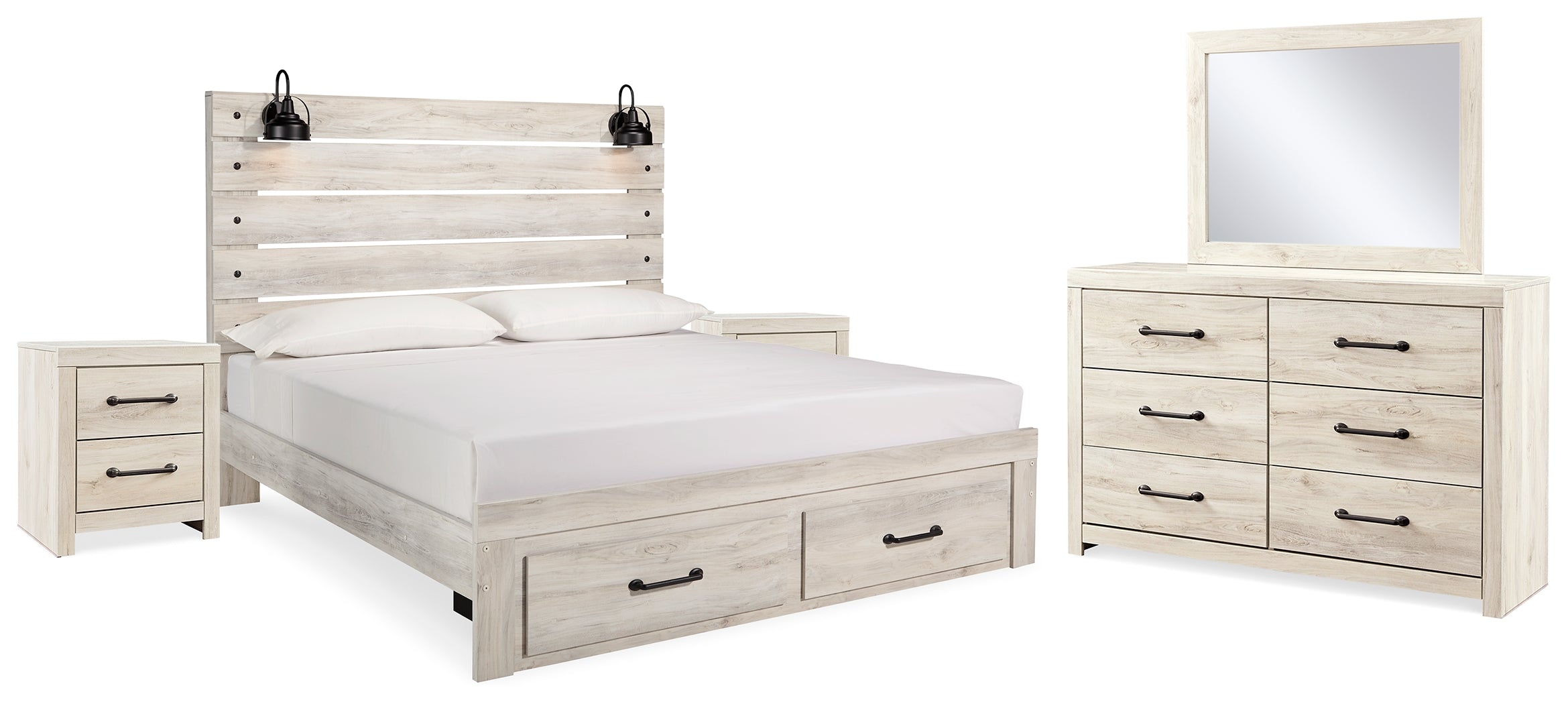 J&M Furniture - Ashley Furniture - Cambeck King Storage Bed, Dresser, Mirror and 2 Nightstands - King Storage Bed, Dresser, Mirror and 2 Nightstands - B192B92