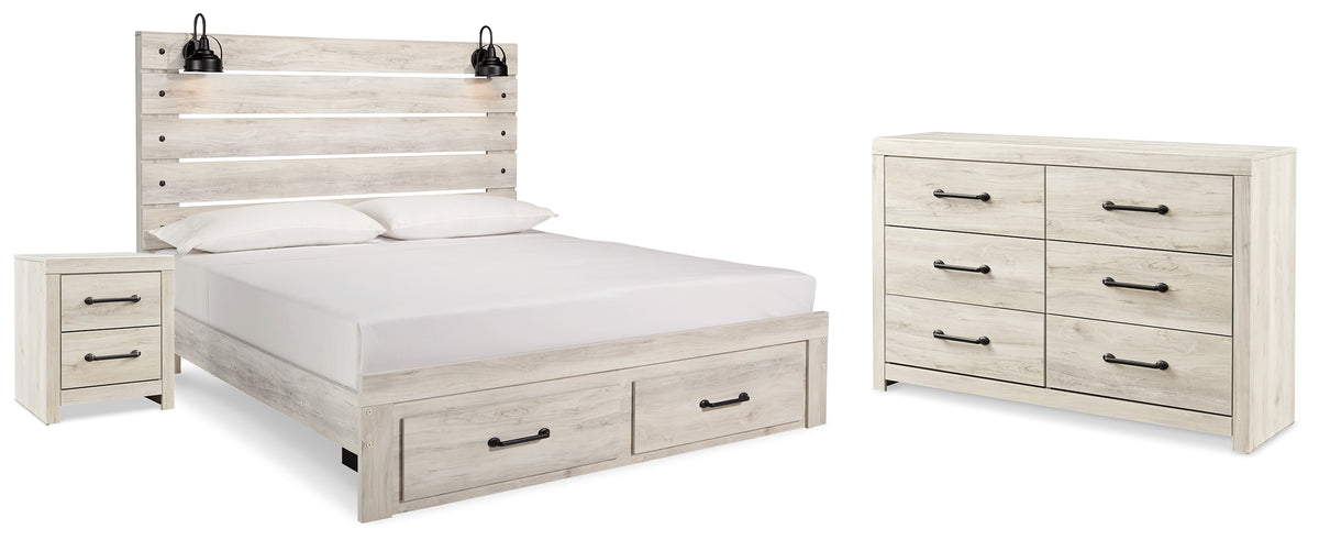 J&M Furniture - Ashley Furniture - Cambeck King Panel Storage Bed, Dresser and Nightstand - King Panel Storage Bed, Dresser and Nightstand - B192B65
