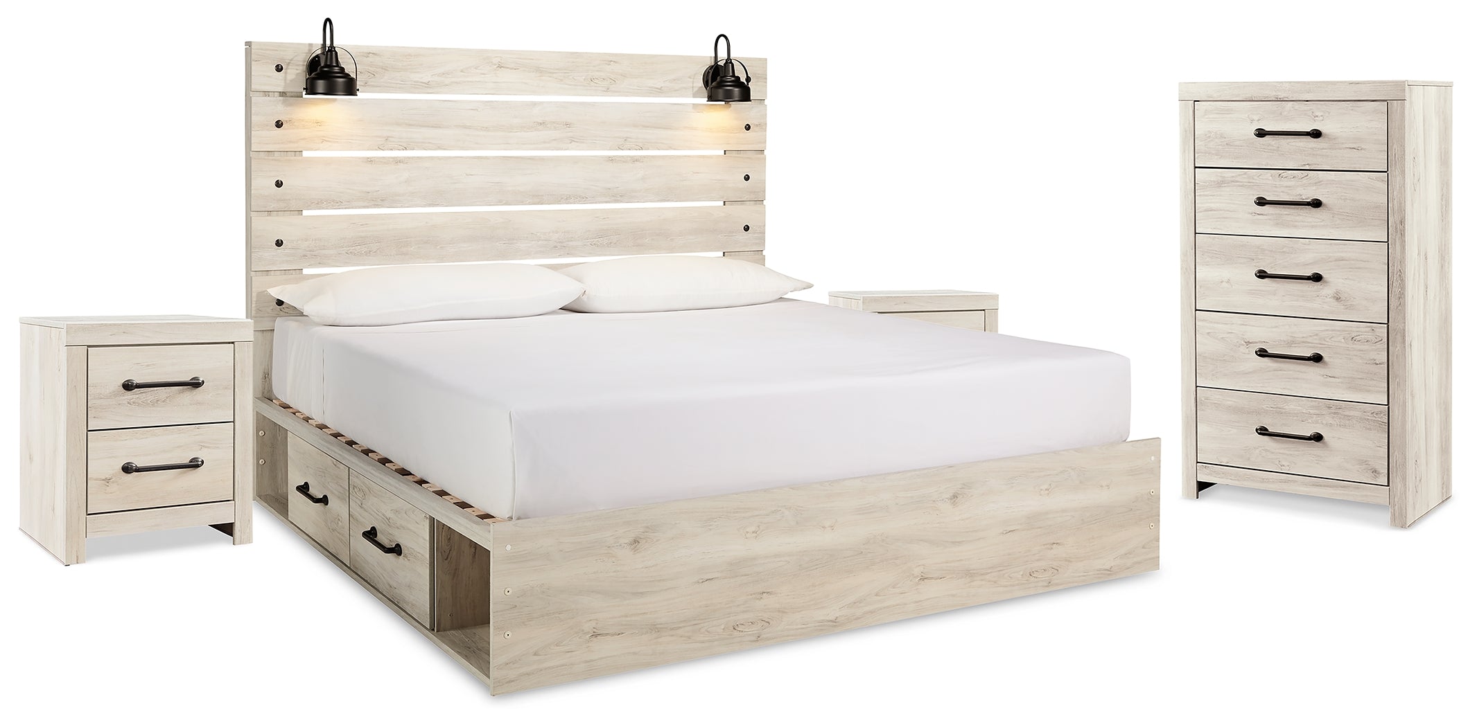 J&M Furniture - Ashley Furniture - Cambeck King Panel Bed with Storage, Chest and 2 Nightstands - King Panel Bed with Storage, Chest and 2 Nightstands - B192B80