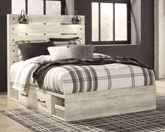 J&M Furniture - Ashley Furniture - Cambeck Queen Panel Bed with 4 Storage Drawers - Queen Panel Bed with 4 Storage Drawers / Whitewash - B192B24