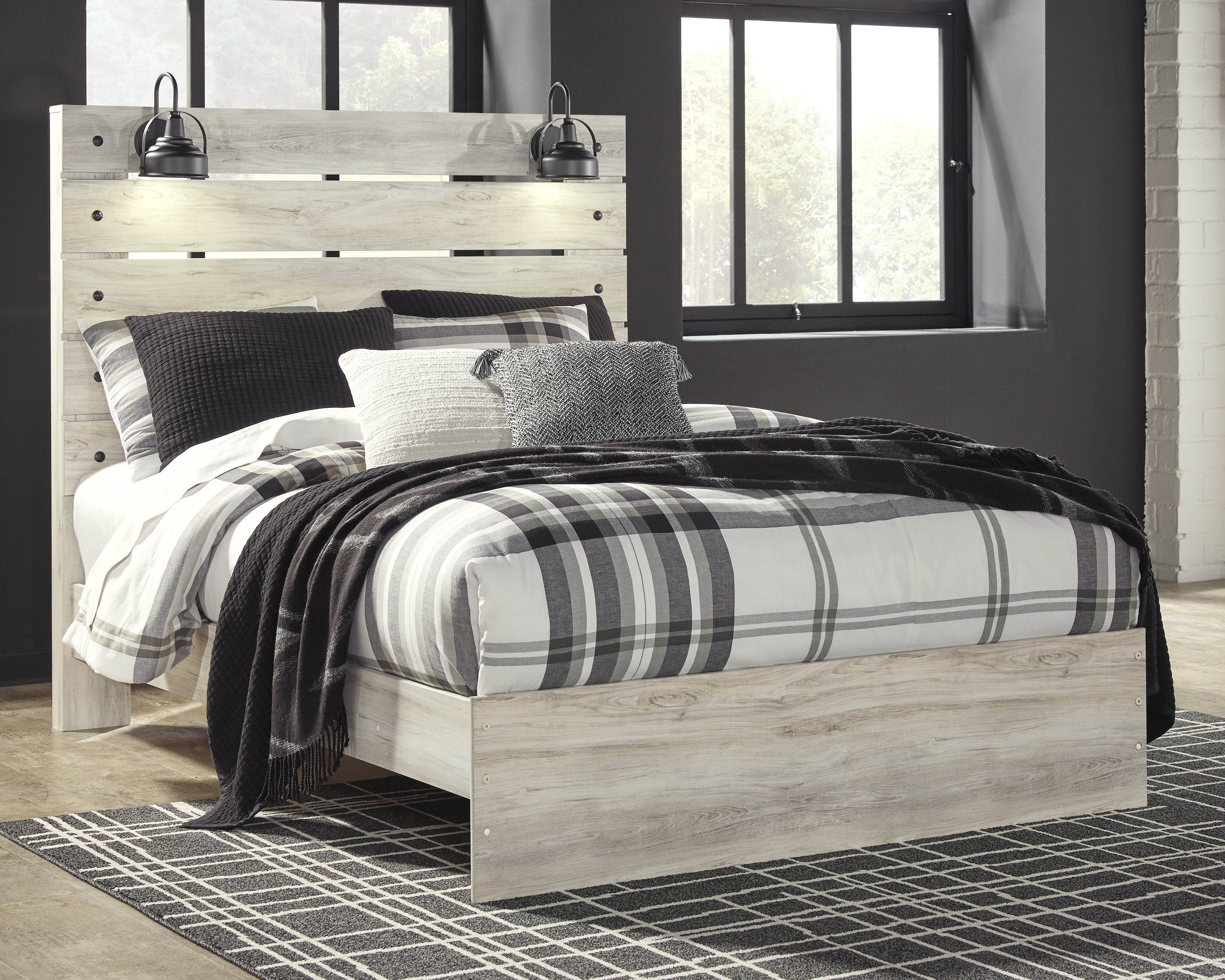 J&M Furniture - Ashley Furniture - Cambeck Queen Panel Bed - Queen Panel Bed / Whitewash - B192B4