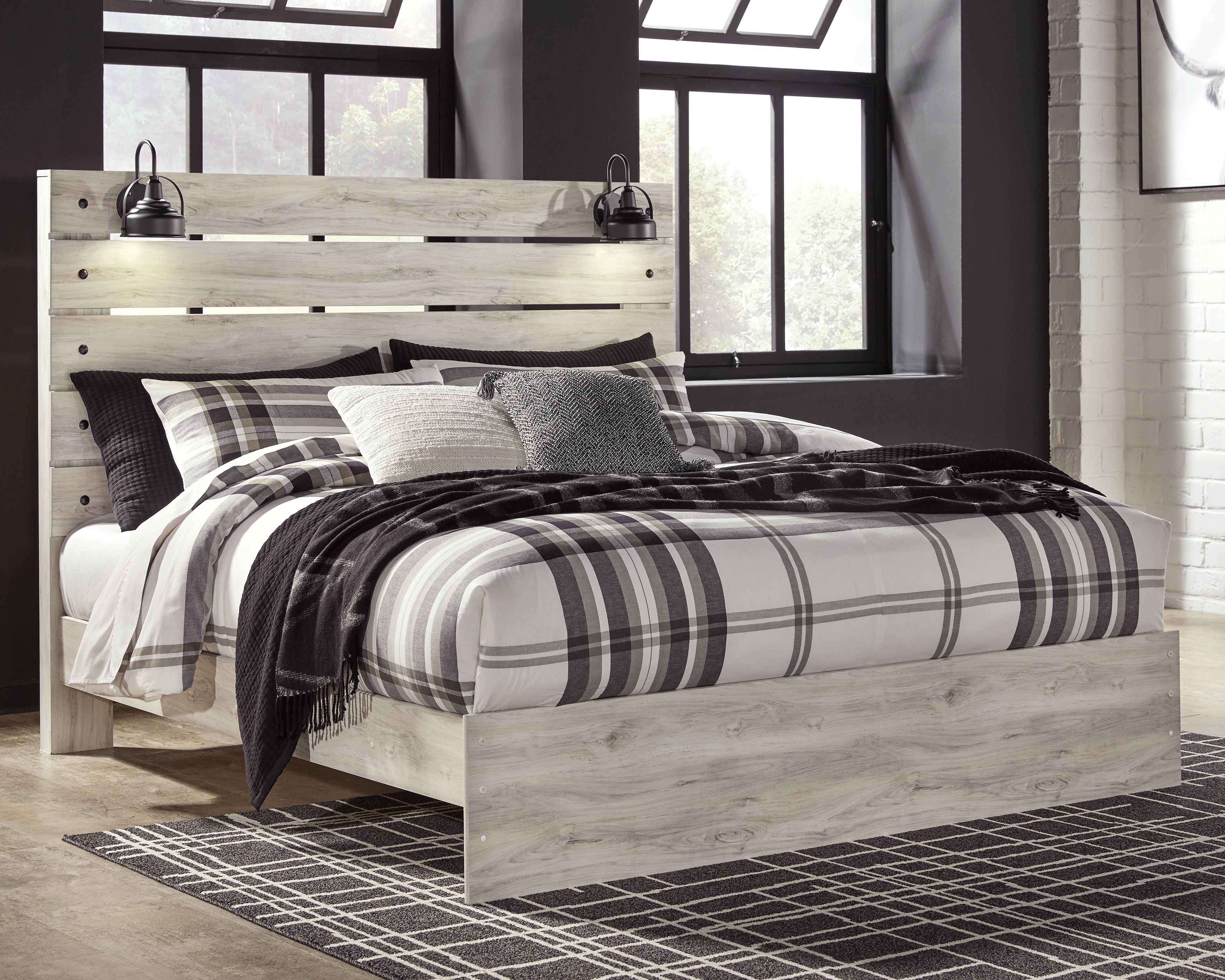 J&M Furniture - Ashley Furniture - Cambeck King Panel Bed - King Panel Bed / Whitewash - B192B28