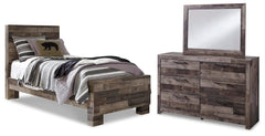 J&M Furniture - Ashley Furniture - Derekson Twin Panel Bed, Dresser and Mirror - Twin Panel Bed, Dresser and Mirror - B200B3
