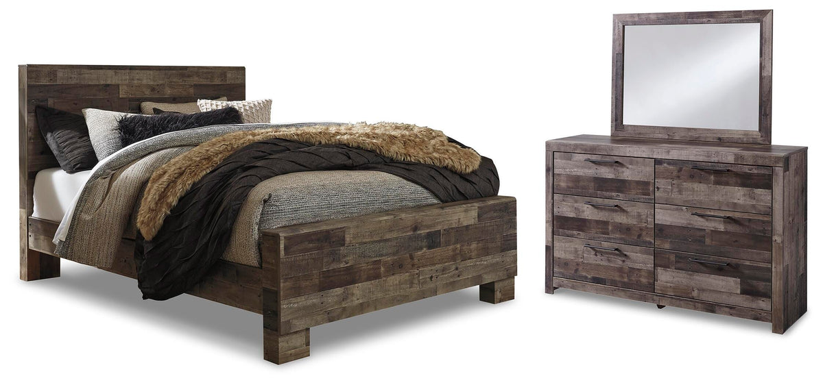 J&M Furniture - Ashley Furniture - Derekson Queen Panel Bed, Dresser and Mirror - Queen Panel Bed, Dresser and Mirror - B200B7