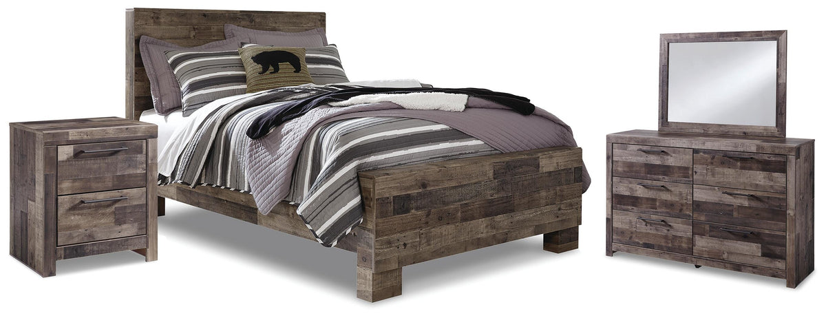 J&M Furniture - Ashley Furniture - Derekson Full Panel Bed, Dresser, Mirror and Nightstand - Full Panel Bed, Dresser, Mirror and Nightstand - B200B69