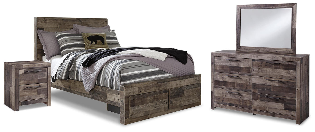 J&M Furniture - Ashley Furniture - Derekson Full Panel Storage Bed, Dresser, Mirror and Nightstand - Full Panel Storage Bed, Dresser, Mirror and Nightstand - B200B79