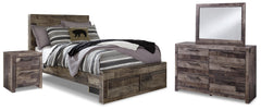 J&M Furniture - Ashley Furniture - Derekson Full Panel Storage Bed, Dresser, Mirror and Nightstand - Full Panel Storage Bed, Dresser, Mirror and Nightstand - B200B79