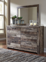 J&M Furniture - Ashley Furniture - Derekson Dresser and Mirror - Dresser and Mirror / Multi Gray - B200B1