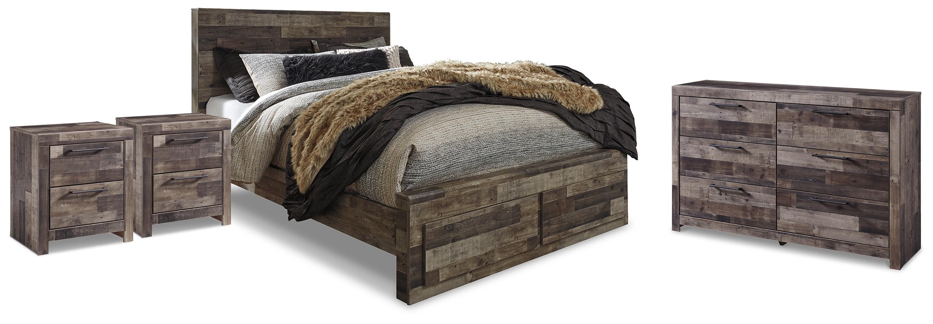 J&M Furniture - Ashley Furniture - Derekson Queen Panel Storage Bed, Dresser and 2 Nightstands - Queen Panel Storage Bed, Dresser and 2 Nightstands - B200B82
