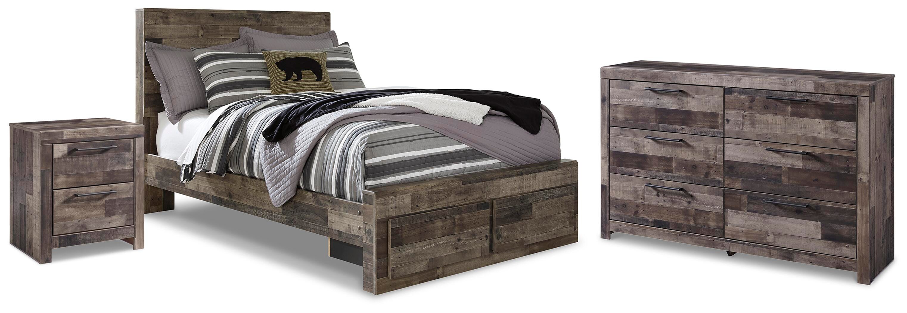 J&M Furniture - Ashley Furniture - Derekson Full Storage Bed, Dresser and Nightstand - Full Storage Bed, Dresser and Nightstand - B200B85