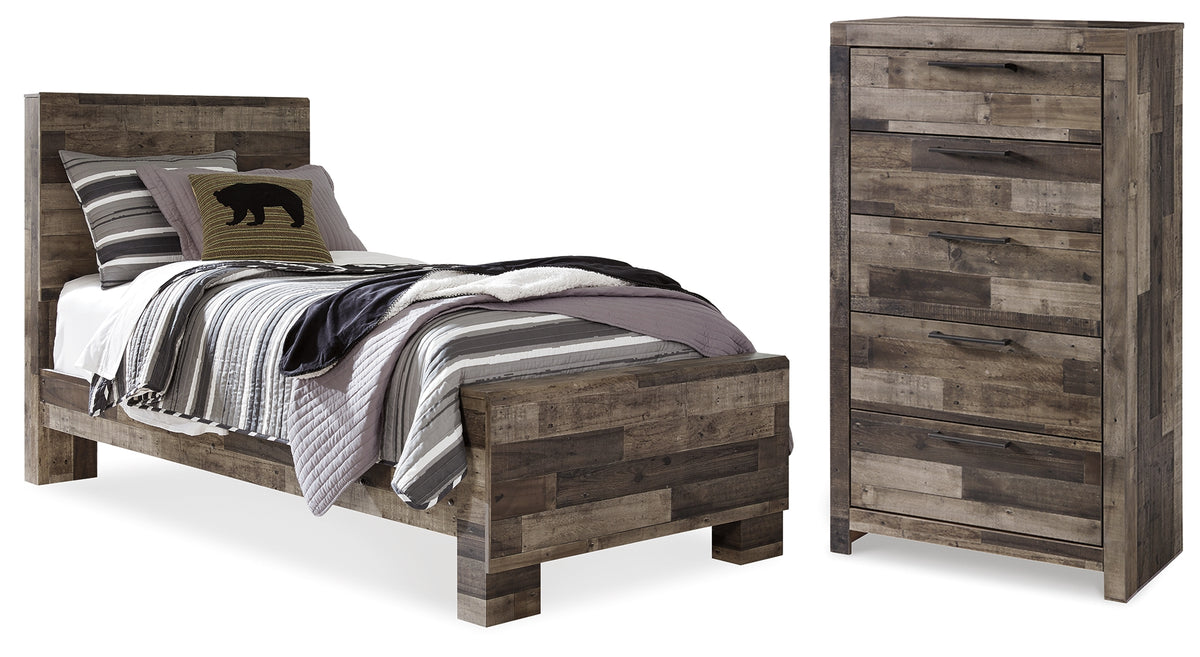 J&M Furniture - Ashley Furniture - Derekson Twin Panel Bed and Chest - Twin Panel Bed and Chest - B200B66