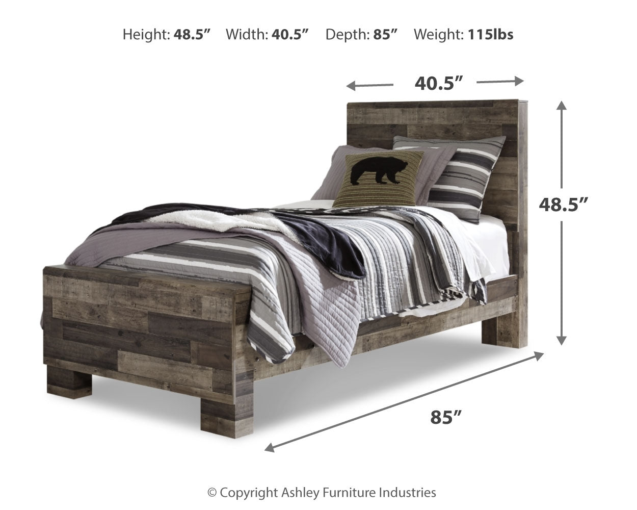Derekson Twin Panel Bed