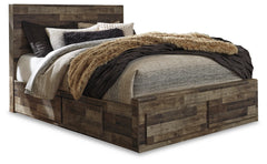 Derekson Queen Panel Bed with 6 Storage Drawers