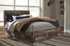 J&M Furniture - Ashley Furniture - Derekson Queen Panel Bed with 6 Storage Drawers - Queen Panel Bed with 6 Storage Drawers / Multi Gray - B200B8