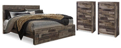 J&M Furniture - Ashley Furniture - Derekson Queen Storage Bed and 2 Chests - Queen Storage Bed and 2 Chests - B200B67