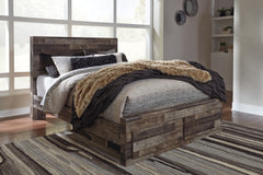 J&M Furniture - Ashley Furniture - Derekson Queen Panel Bed with 2 Storage Drawers - Queen Panel Bed with 2 Storage Drawers / Multi Gray - B200B13