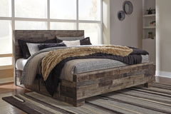 J&M Furniture - Ashley Furniture - Derekson Queen Panel Bed with 2 Side Storage - Queen Panel Bed with 2 Side Storage / Multi Gray - B200B43