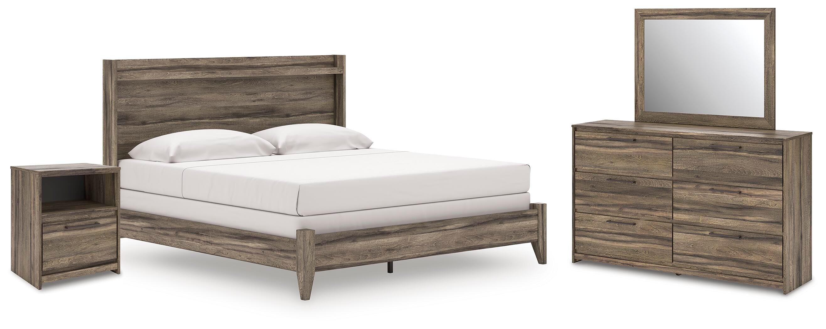 J&M Furniture - Ashley Furniture - Elbrim King Panel Bed, Dresser, Mirror and Nightstand - King Panel Bed, Dresser, Mirror and Nightstand - PCB2005B26