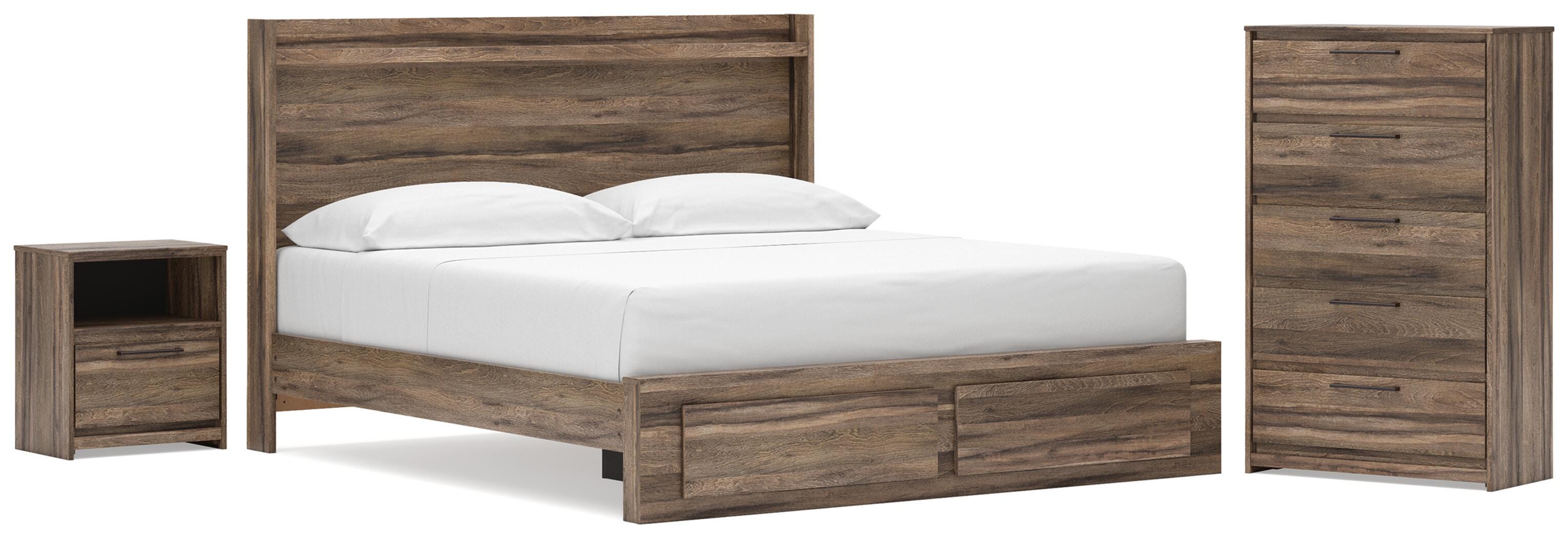 J&M Furniture - Ashley Furniture - Elbrim King Panel Storage Bed, Chest and Nightstand - King Panel Storage Bed, Chest and Nightstand - PCB2005B28
