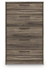Elbrim King Panel Storage Bed, Chest and Nightstand