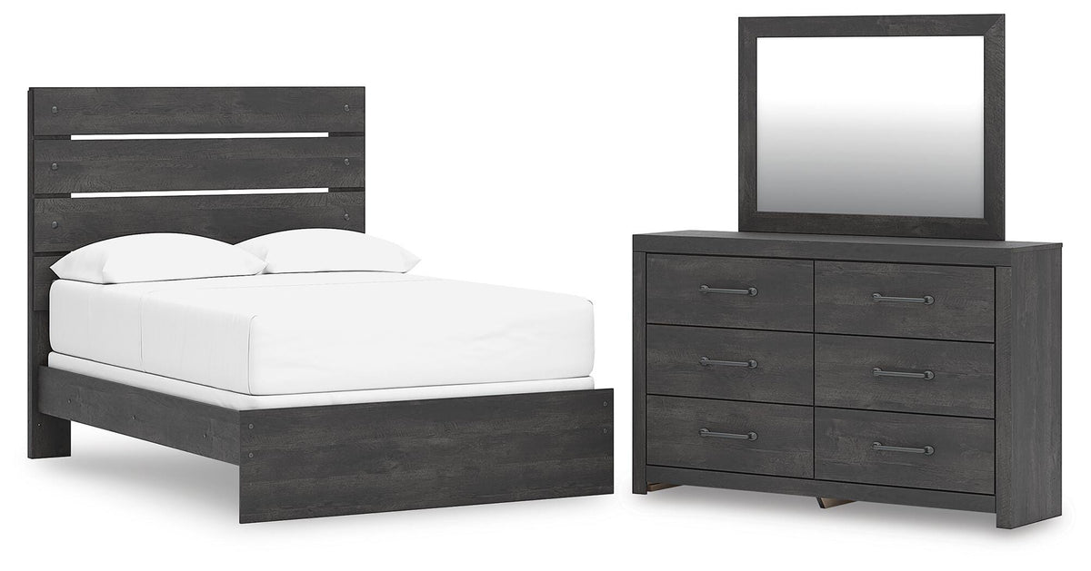 J&M Furniture - Ashley Furniture - Hollivern Full Panel Bed, Dresser and Mirror - Full Panel Bed, Dresser and Mirror - PCB2108B14