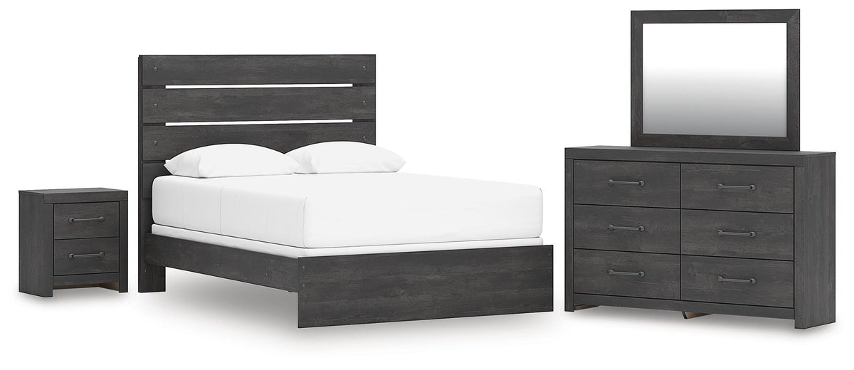J&M Furniture - Ashley Furniture - Hollivern Queen Panel Bed, Dresser, Mirror and Nightstand - Queen Panel Bed, Dresser, Mirror and Nightstand - PCB2108B25