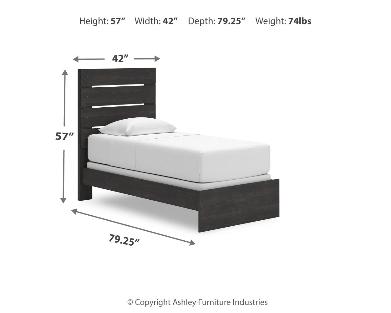 Hollivern Twin Panel Bed