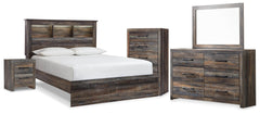 J&M Furniture - Ashley Furniture - Drystan Queen Bookcase Panel Bed, Dresser, Mirror Chest and Nightstand - Queen Bookcase Panel Bed, Dresser, Mirror Chest and Nightstand - B211B111