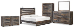 J&M Furniture - Ashley Furniture - Drystan King Panel Bed, Dresser, Mirror and 2 Nightstands - King Panel Bed, Dresser, Mirror and 2 Nightstands - B211B101