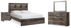 J&M Furniture - Ashley Furniture - Drystan Queen Bookcase Bed, Dresser, Mirror and Nightstand - Queen Bookcase Bed, Dresser, Mirror and Nightstand - B211B95