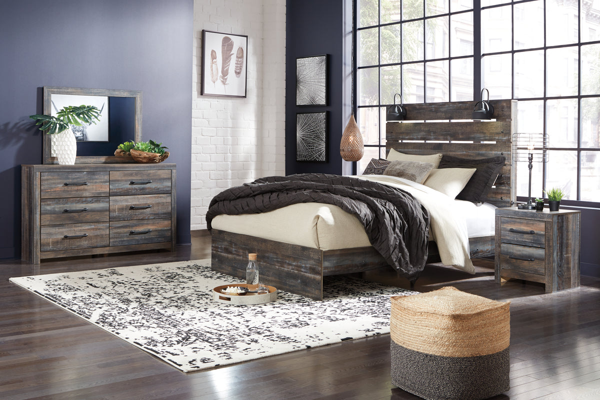 J&M Furniture - Ashley Furniture - Drystan Queen Panel Bed, Dresser, Mirror and Nightstand - Queen Panel Bed, Dresser, Mirror and Nightstand - B211B57