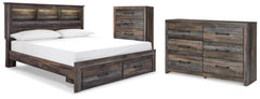 J&M Furniture - Ashley Furniture - Drystan King Bookcase Storage Bed, Dresser and Chest - King Bookcase Storage Bed, Dresser and Chest - B211B116