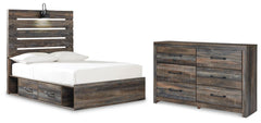 J&M Furniture - Ashley Furniture - Drystan Full Panel Storage Bed and Dresser - Full Panel Storage Bed and Dresser - B211B97