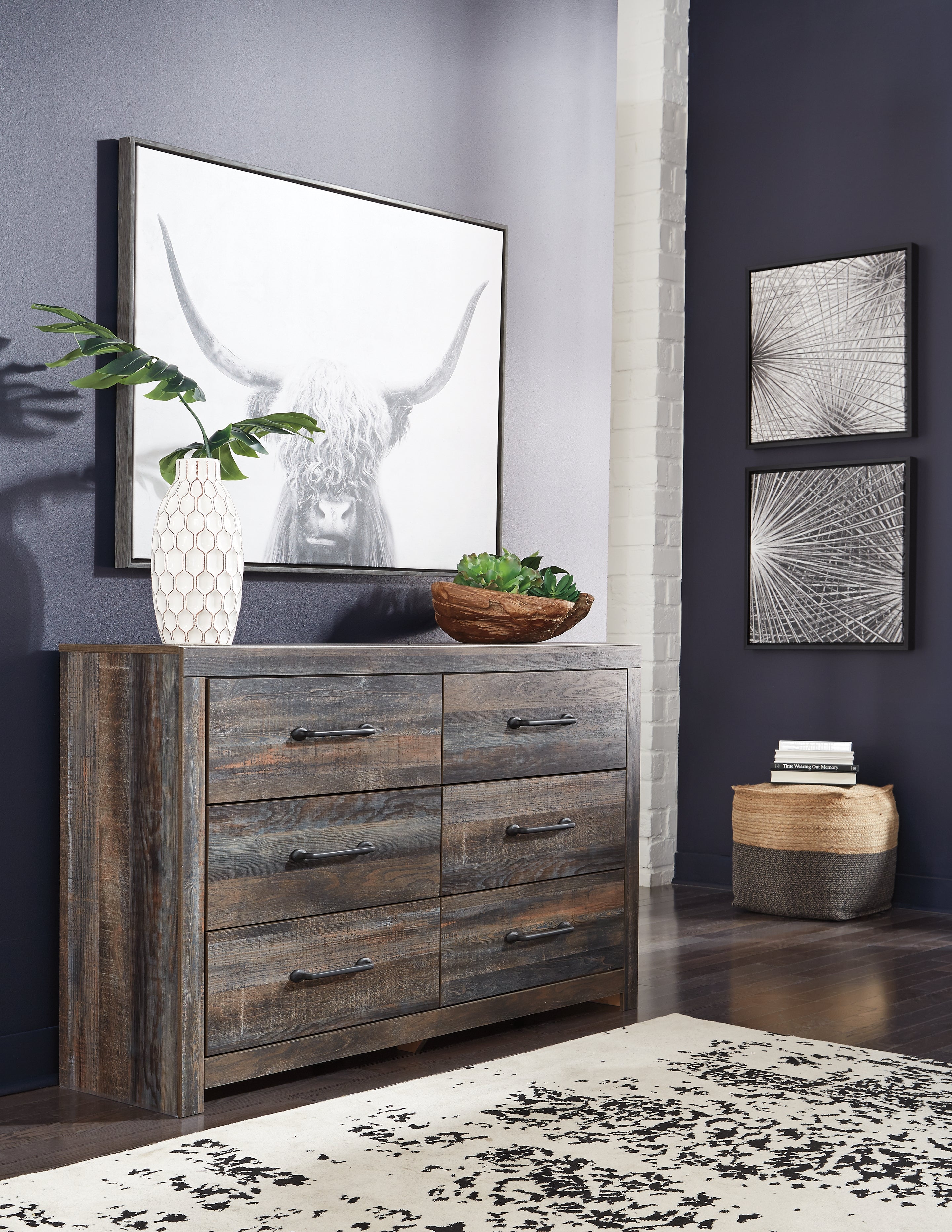 J&M Furniture - Ashley Furniture - Drystan Dresser - Six Drawer Dresser / Multi - B211-31
