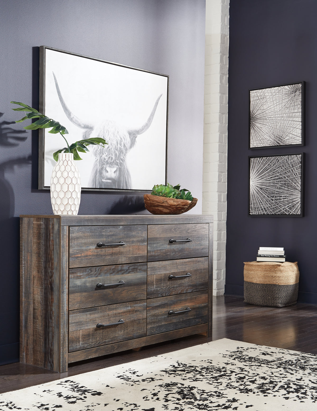 J&M Furniture - Ashley Furniture - Drystan Dresser - Six Drawer Dresser / Multi - B211-31