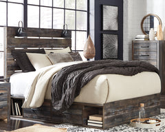 J&M Furniture - Ashley Furniture - Drystan Queen Panel Bed with 4 Storage Drawers - Queen Panel Bed with 4 Storage Drawers / Multi - B211B13