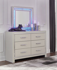 J&M Furniture - Ashley Furniture - Zyniden Dresser and Mirror - Dresser and Mirror / Silver - B2114B1