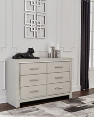 J&M Furniture - Ashley Furniture - Zyniden Dresser - Six Drawer Dresser / Silver - B2114-31