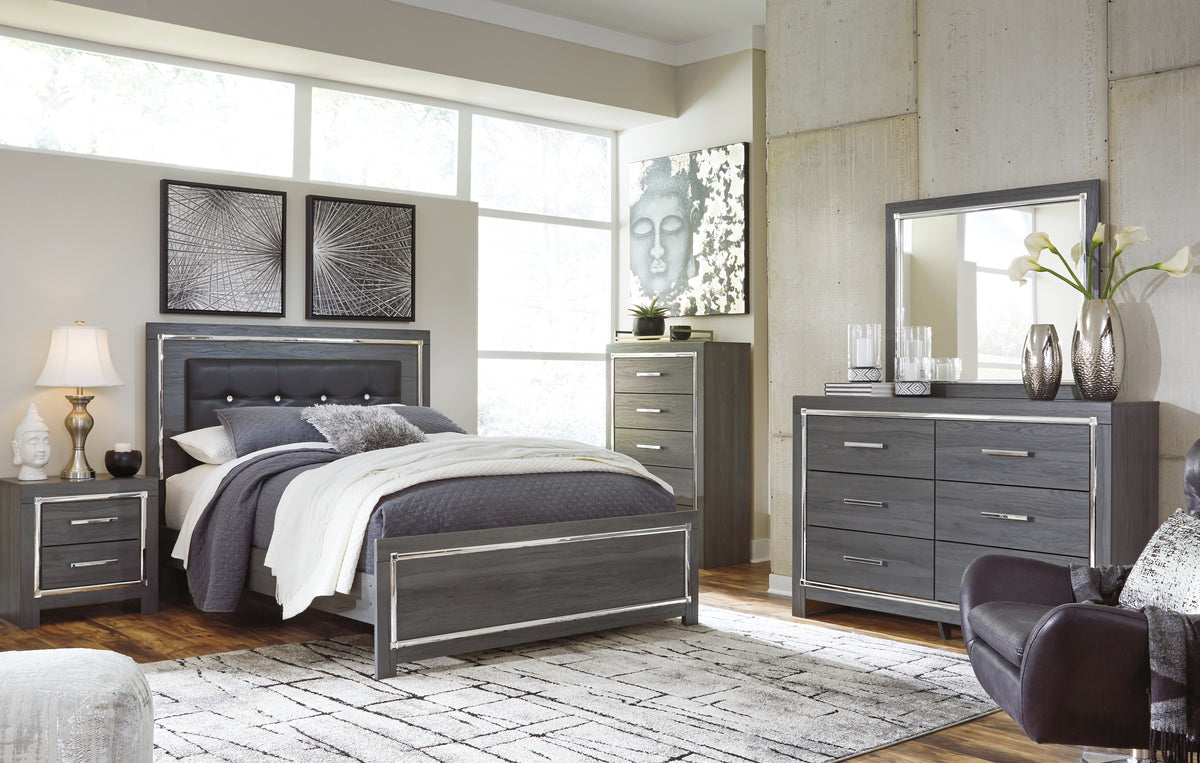 J&M Furniture - Ashley Furniture - Lodanna Queen Upholstered Panel Bed, Dresser, Mirror and 2 Nightstands - Queen Upholstered Panel Bed, Dresser, Mirror and 2 Nightstands - B214B36