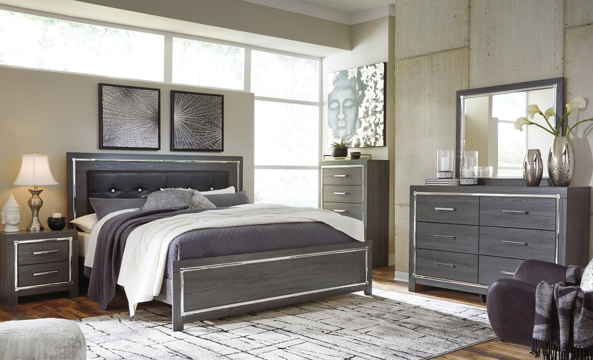 J&M Furniture - Ashley Furniture - Lodanna King Panel Bed, Dresser, Mirror, Chest and 2 Nightstands - King Panel Bed, Dresser, Mirror, Chest and 2 Nightstands - B214B45