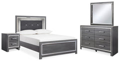 J&M Furniture - Ashley Furniture - Lodanna Full Upholstered Panel Bed, Dresser, Mirror, and Nightstand - Full Upholstered Panel Bed, Dresser, Mirror, and Nightstand - B214B22