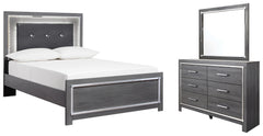 J&M Furniture - Ashley Furniture - Lodanna Full Panel Bed, Dresser and Mirror - Full Panel Bed, Dresser and Mirror - B214B8