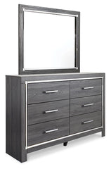Lodanna Queen Upholstered Panel Storage Bed, Dresser and Mirror