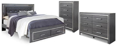J&M Furniture - Ashley Furniture - Lodanna King Storage Bed, Dresser and Chest - King Storage Bed, Dresser and Chest - B214B57
